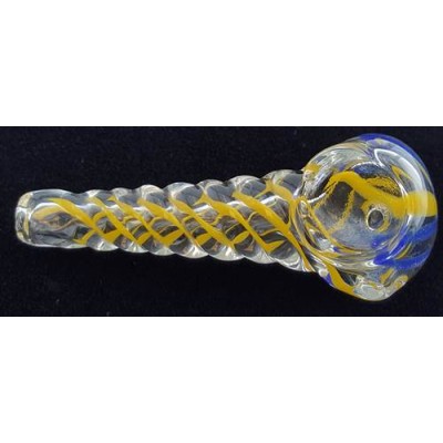 GLASS PIPE ASSORTED COLOR TWISTED PEANUT HP02 1CT